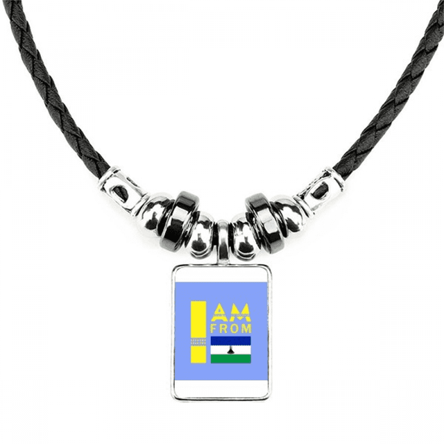 soy de lesotho collar a mano colgante de cuerda de cuero Unbranded M
