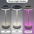 thumbnail image 6 of GRANDPATIO Outdoor Solar Steel Table Lamp with USB Port and Multi-Mode Lighting, White, 6 of 6