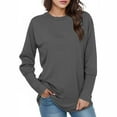 thumbnail image 2 of Xunlbb Tops for Women Trendy Womens Sweatshirts Hoodies Fleece Long Sleeve Crewneck Oversized Pullover Sweaters Casual Crew Neck Fall Clothes S-2XL Great Gifts for Less, 2 of 6