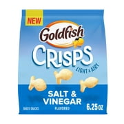Goldfish Crisps Salt & Vinegar Flavored Baked Chip Crackers, 6.25 oz Bag