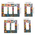 thumbnail image 2 of Yayeee Rocker Switch Wall Plate 2-Gang 4.7"x4.6" Home Decorative Outlet Cover, Orange Colorful Flowers, 2 of 6