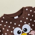 thumbnail image 6 of Cjfdfy Toddler Baby Girl Thanksgiving Outfit Little Turkey Embroidery Long Sleeve Dot Waffle Knit Tops Pants Set Little Baby Cute My First Thanksgiving Fall Winter Outfit, 6 of 9