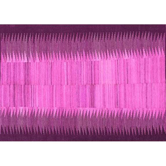Ahgly Company Indoor Rectangle Abstract Pink Contemporary Area Rugs, 8' x 12'