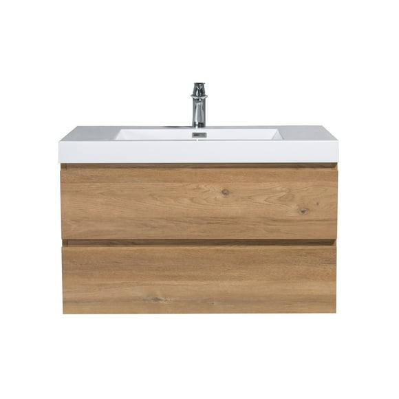 Sera-36" Capri Bathroom Vanity Natural Oak