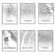 thumbnail image 3 of de Ciudades Del Póster Decoración para hogar Arte Pintura 1 21x30cm, 3 of 9