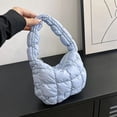 thumbnail image 1 of LHSHID Casual Quilted Hobos Bag Women Underarm Ruched Bags Luxury Designer Nylon Padded Small Handbags Soft Puffy Shopper Purses, 1 of 6