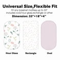 thumbnail image 3 of Plushii Bassinet Sheets for Baby Boys Girls 3 Pack, 33" x 18" Soft Bassinet Fitted Sheet, Bedside Sleeper Bassinet Sheets Fit for Oval Rectangle and Hourglass Bassinet Mattress (Bunny), 3 of 5
