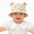 thumbnail image 6 of CAUYDY 18 Months Toddler Sun Hat 9-12 Months Baby Infant Girls Summer Cute Wide Brim Bucket Hats 2T 3T 4T Kids Boys Girls Adjustable Sun Protection Beach Hat (Sizes 3-12 Months,Brown), 6 of 6
