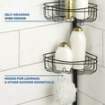 thumbnail image 3 of Mainstays 4 Tier Steel Tension Pole Shower Caddy with 3 Baskets & Soap Tray Shelf, Oil-Rubbed Bronze, 3 of 4