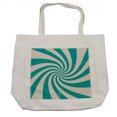 thumbnail image 1 of Retro Shopping Bag, Pop Art Nostalgic Spiral Colors Background Turning Stripes Print, Eco-Friendly Reusable Bag for Groceries Beach and More, 15.5" X 14.5", Cream, by Ambesonne, 1 of 2