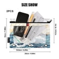 thumbnail image 3 of Lighthouse Ship Sea 2 Pack Pencil Pouch for 3 Ring Binder Smooth Zipper Folders with Pockets Clear Window Pencil Case, 3 of 6