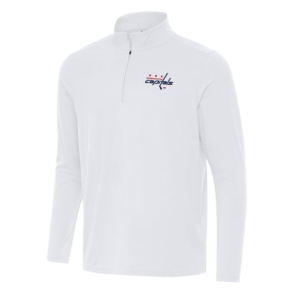 Men's Antigua White Washington Capitals Intent Quarter-Zip Top