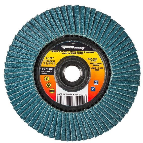 Forney 2-Sided Flap Disc, 60/120 Grit - 4-1/2"