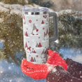 thumbnail image 2 of Christmas Gifts 40 oz Tumbler with Handle and Straw Lid,Cute Gifts for Women Winter Gnome Vacuum Insulated Leak Proof Tumbler,Holiday Accessories Stainless Steel Coffee Cup Mug (Red), 2 of 7