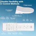 thumbnail image 4 of Electric bidet toilet seat - elongated smart heated seat con endless warm water, ewater wand cleaning, wireless remote, self - clean adjustable nozzle, y easy installation, 4 of 7