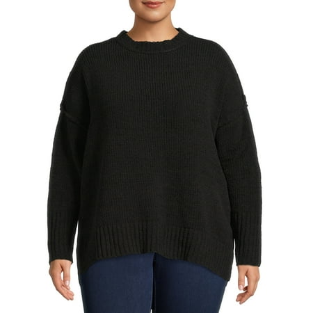 Terra & Sky Women's Plus Size Chenille Crewneck Sweater