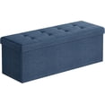 thumbnail image 3 of SONGMICS Banco de Almacenamiento, Baúl, Caja de Almacenamiento, Plegable, Carga de 300 kg, 120 L, 110 x 38 x 38 cm, 3 of 6