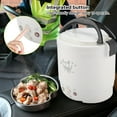 thumbnail image 2 of Electric Rice Cooker For Cars Food Steamer Portable Rice Cooker Electric Food Steamer 12V 100W 1L Electric Portable Multifunctional Rice Cooker Food Steamer For Cars White, 2 of 8