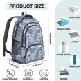 thumbnail image 5 of Paisley and Floral Beige Pattern Cute School Backpack Bag with Padded Back and Adjustable Shoulder Straps 16.9 X 12.6 X 5.9 Inches, 5 of 5
