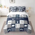 thumbnail image 2 of Manfei Woodland Animal Bear 7-Piece Twin Bedding Sets,Rustic Hunting Bedding Comforter Set,Safari Deer Elk Sheet Sets For Teens,Luxury Bedroom Decor Reversible, 2 of 8