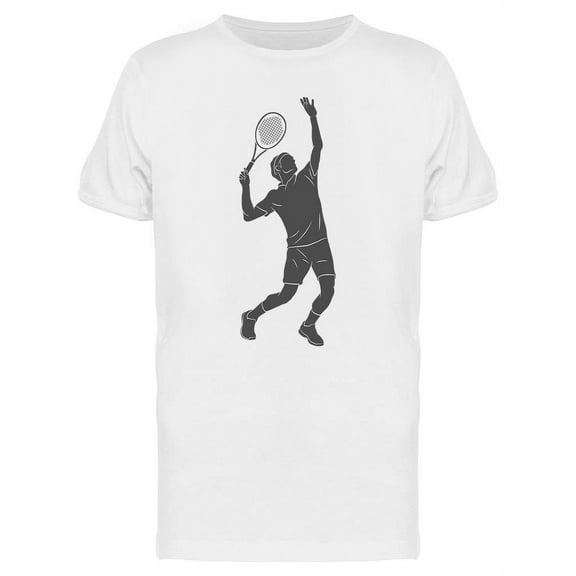 Player With A Racket Design T-Shirt Men -Image by Shutterstock, Male 3X-Large