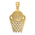 thumbnail image 4 of Auriga Fine Jewelry 14K Yellow Gold Basketball In Hoop Pendant for Women, 4 of 7