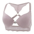 thumbnail image 3 of Pxxlle Bras for Women Underwire Push Up Bras Beauty Back Bralette Front Cosure Lace Everyday Bralette Breathable Full Coverage Bralettes Purple L, 3 of 10
