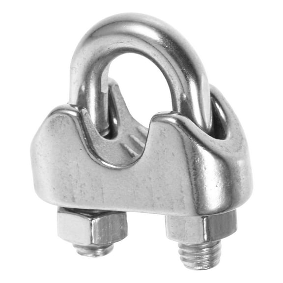 Stainless Steel Cable Clamp 6mm Fastener Wire Rope Clip Reliable Easy to Use for Securing Rope and Cable