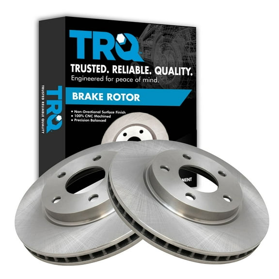 TRQ Front Brake Rotors Set Vented Fits Select 2007-2012 Dodge Caliber 2008-2017 Mitsubishi Lancer