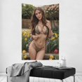 thumbnail image 4 of Tapiz de Elizabeth Olsen para hombre, dormitorio de niños, sala de estar, decoración de pared del dormitorio, 4 of 8