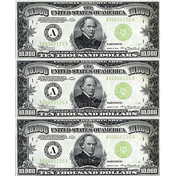 10,000 Dollar Bills Birthday Edible Image Icing Cake Topper for Quarter Sheet Cake, by TNCT