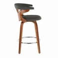 thumbnail image 4 of LumiSource Gardenia 25 in. Wood Base Swivel Polyester Counter Stool - Set of 2, 4 of 9