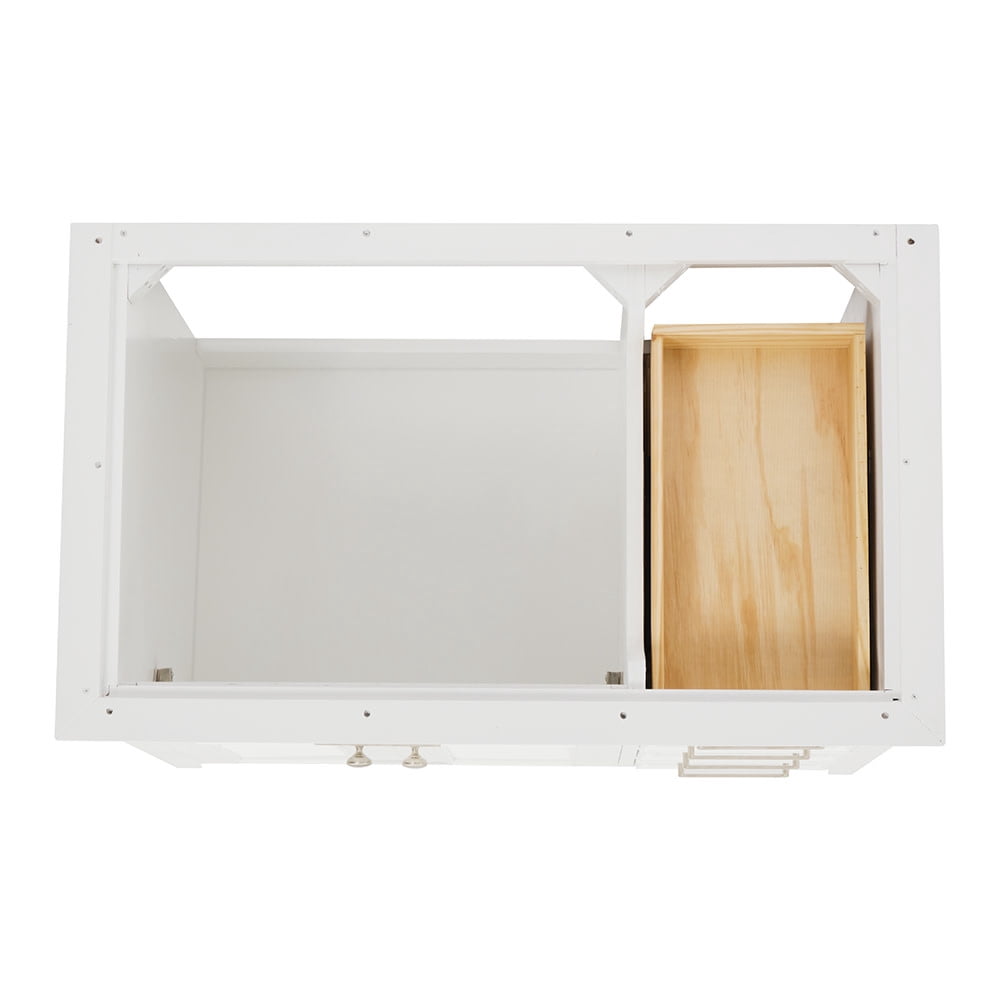 Ariel D037S-L-VO-WHT Kensington 36" Free Standing Single Basin Vanity Set - White
