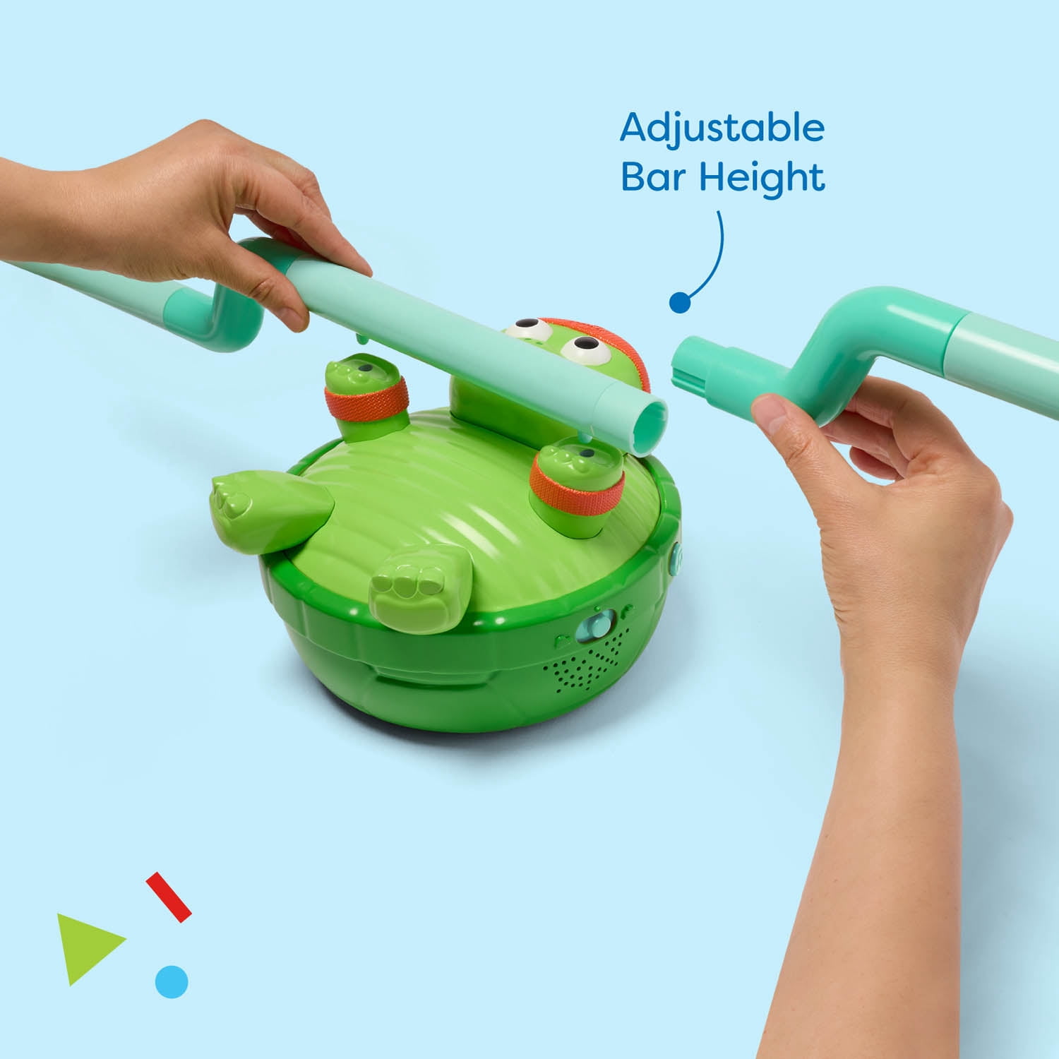 Battat Spin & Skip Musical Turtle Rotating Jump Toy with 7 Included Bars for Ages 3+