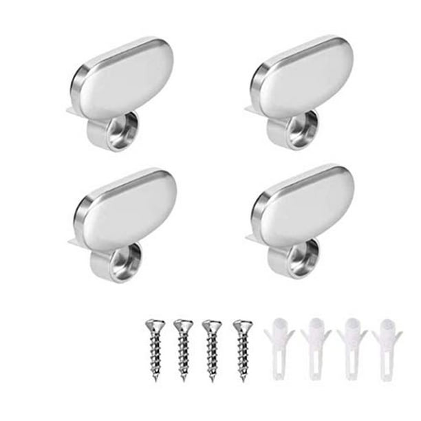4 Pcs Oval Silver Zinc Alloy Mirror Holder Clips Unframed Glass Hanging Kit Loaded Hanger Mounting Door Retainer For Wall Bathroom Dresser Com - Patio Table Glass Retainer Clips 4 Pcs Oval Silver Zinc Alloy Mirror Holder Clips Unframed Glass Hanging Kit Loaded Hanger Mounting Door Retainer For Wall Bathroom Dresser Com - Patio Table Glass Retainer Clips