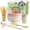 Gradient Powder, variant on ddLUCK Matcha Tea Bowl Ceramics Tool Retro Green (Smudged Color) 7-Piece Set for Matcha Lovers