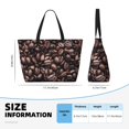 thumbnail image 4 of Daiia Coffee Bean Beach Travel Bag - Water-Resistant Beach Bag, Lightweight Tote with 7 Pockets for Women and Men - Gym,Pool,Camping,Reusable Grocery Bag, 4 of 7