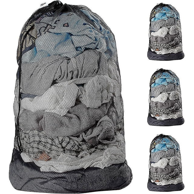 Mesh Laundry Bags With Drawstring, 24 X 36 Extra Large Laundry Bags With Staps