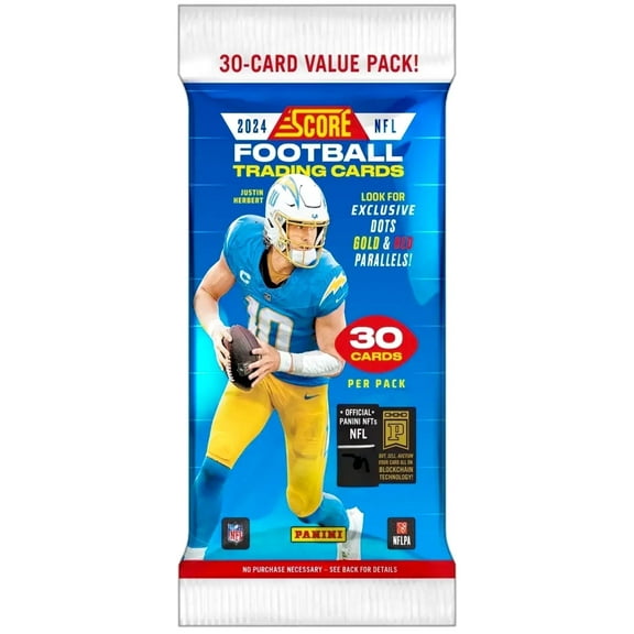 2024 Panini NFL Score Football Trading Cards Jumbo Value Pack | 30 Cards