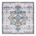 thumbnail image 3 of Unique Loom Renaissance Collection Area Rug - Roma (5' 3" Square Sea Salt White/Yellow), 3 of 7