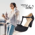 thumbnail image 4 of SACFOF Women's Cute Retro Rockabilly Shoes T Strap Mary Janes Heels Chunky Cosplay Shoes Sweet Block Heeled Bow Pumps, 4 of 6