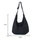 thumbnail image 4 of Bolsos Mensajero Harajuku Japoneses Bolsos Cruzados Grandes Sólidos Lona (negro), 4 of 9
