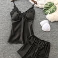 thumbnail image 5 of Lindreshi Lingerie Sets for Women 2pc Set Womens Satin Sling Sleepwear Lingerie Lace Nightdress Underwear Set, 5 of 6