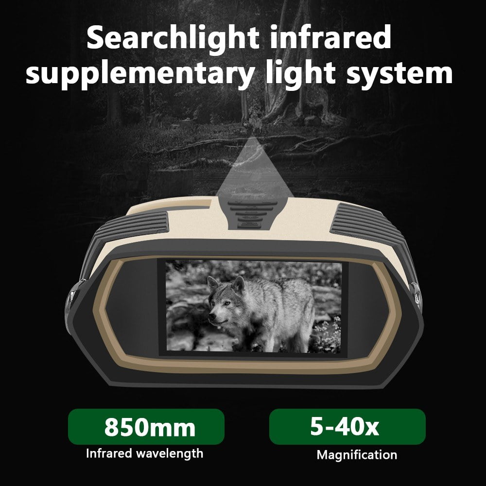 Night Vision Binoculars with Camera 4X Optical Zoom 8X Digital 2.5K Video