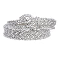 thumbnail image 2 of Women's 1 1/4" Inch Wide Hand Made Metallic Braided Woven Casual Belt, 2 of 2