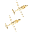 thumbnail image 1 of Gemelos dorados con forma de avión para hombre en cobre, 1 of 1