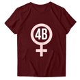 thumbnail image 2 of Puntoco Blusa de manga corta con estampado de moda para mujer, divertida camiseta de cuello redondo, 2 of 3