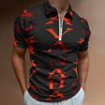 thumbnail image 2 of Havana Cuba Men Zipper T-shirt Summer Casual Short Sleeve T-shirt Top, 2 of 7