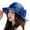 Blue, variant on KDSJSXW Summer Accessories For Women Women Fascinator Lady Cocktail Tea Party Church Wedding Bridal Flower Hat Foldable Hats For Women Travel (Blue,One Size)