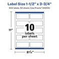 thumbnail image 6 of Avery Removable Rectangle Labels, 1.5" x 3.75", 500ct, 6 of 10